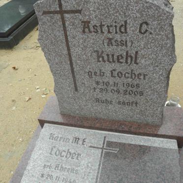 KUEHL Astrid C. nee LOCHER 1966-2005 :: LOCHER Karin M.E. nee AHRENS 1940-2009