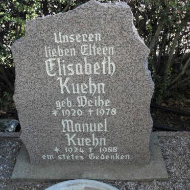 KUEHN Manuel 1924-1988 &amp; Elisabeth WEIHE 1920-1978