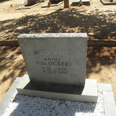 LANG Waldtraut nee OCKER 1935-1988