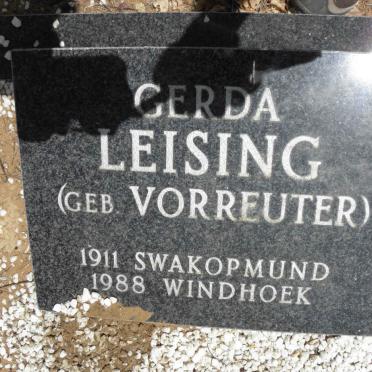 LEISING Gerda nee VORREUTER 1911-1988