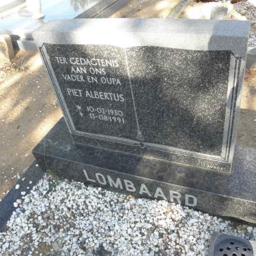 LOMBAARD Piet Albertus 1930-1991