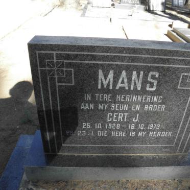 MANS Gert J. 1928-1973