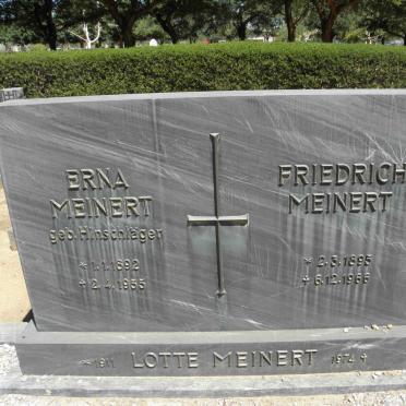 MEINERT Friedrich 1895-1966 &amp; Erna HINSCHLÄGER 1892-1955 :: MEINERT Lotte  1911-1974