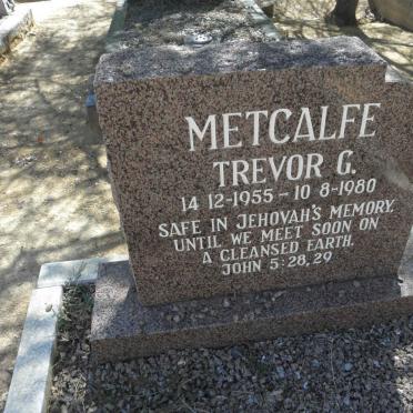 METCALFE Trevor G. 1955-1980