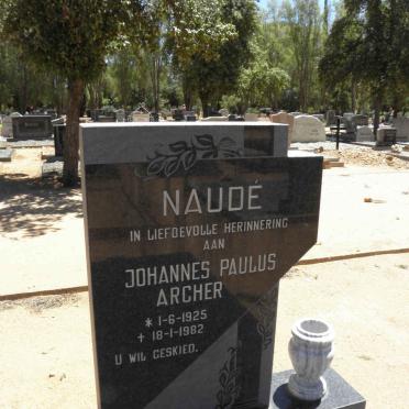 NAUDÉ Johannes Paulus Archer 1925-1982