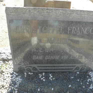 NAUDÉ Christoffel Francois 1914-1958