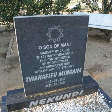 NEKUNDI Twahafifu Mingana 1967-2004