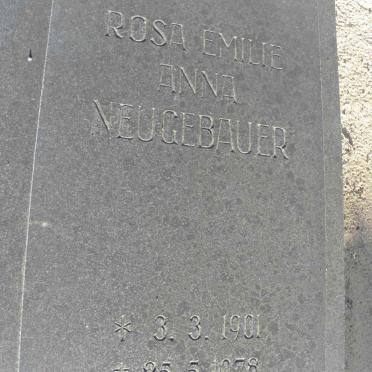 NEUGEBAUER Rosa Emilie Anna 1901-1978