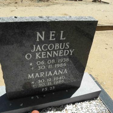 NEL Jacobus O'Kennedy 1938-1986 &amp; Mariaana 1940-1986