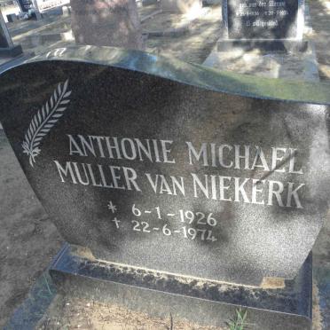 NIEKERK Anthonie Michael Muller, van 1926-1974