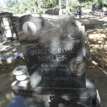 NIKLES Marlene Rose 1946-1963