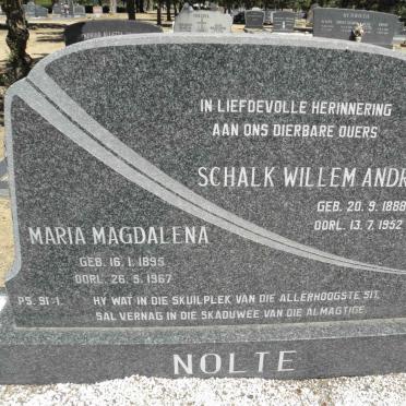 NOLTE Schalk Willem Andries 1888-1952 &amp; Maria Magdalena 1895-1967
