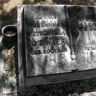 O'DWYER Susanna Petronella nee ROOTMAN 1901-1977