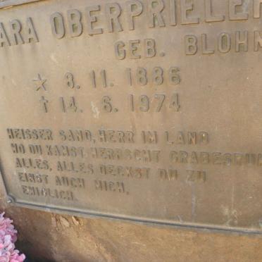OBERPRIELER Clara nee BLOHM 1886-1974