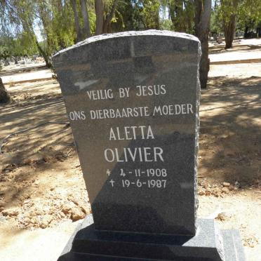 OLIVIER Aletta 1908-1987