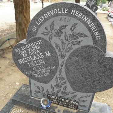 OLIVIER Nicolaas M. 1947-1993