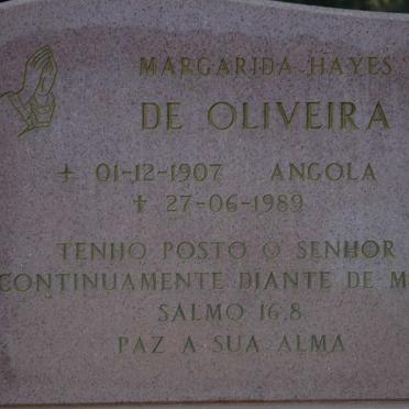 OLIVEIRA Margarida Hayes, de 1907-1989