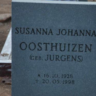 OOSTHUIZEN Susanna Johanna nee JURGENS 1928-1998