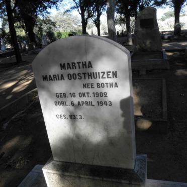 OOSTHUIZEN Martha Maria nee BOTHA 1902-1943