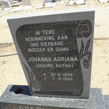 OOSTHUIZEN Johanna Adriana nee BOTHA 1898-1986