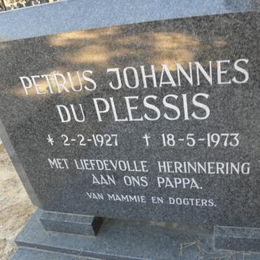 PLESSIS Petrus Johannes, du 1927-1973