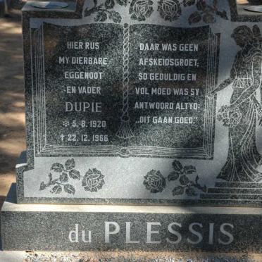 PLESSIS Dupie, du 1920-1966