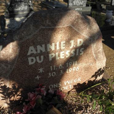 PLESSIS Annie J.D., du 1911-1996