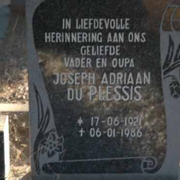 PLESSIS Joseph Adriaan, du 1921-1986