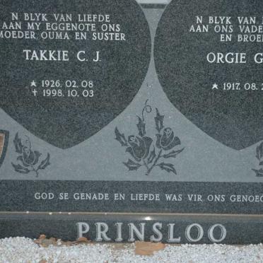 PRINSLOO G.D. 1917- &amp; C.J. 1926-1998