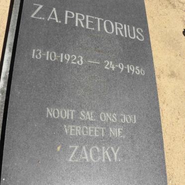 PRETORIUS Z.A. 1923-1956