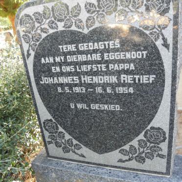 RETIEF Johannes Hendrik 1913-1954