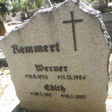 REMMERT Werner 1923-1984 &amp; Edith 1917-1985