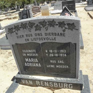 RENSBURG Maria Adriana, van 1913-1974