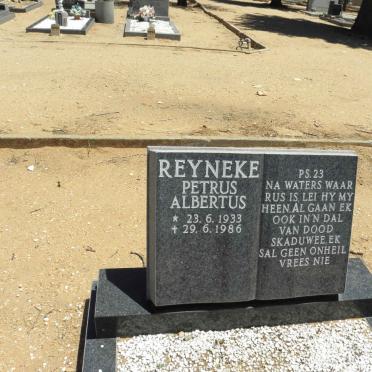 REYNEKE Petrus Albertus 1933-1986