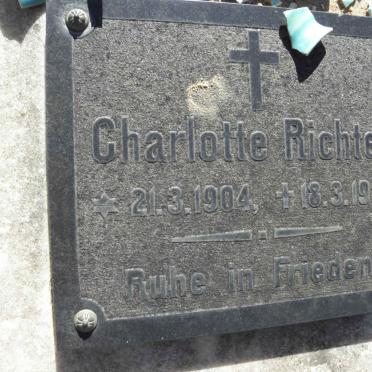 RICHTER Charlotte 1904-1925