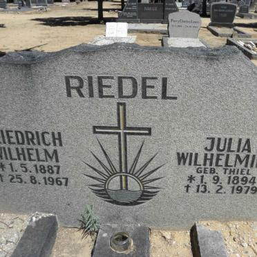 RIEDEL Friedrich Wilhelm 1887-1967 &amp; Julia Wilhelmine THIEL 1894-1979