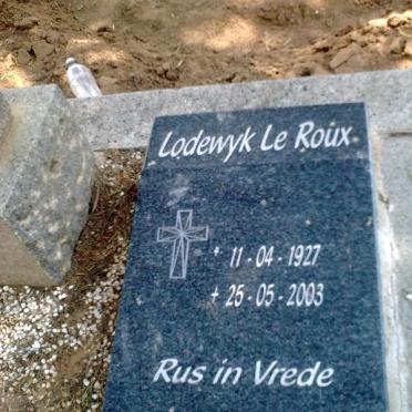 ROUX Lodewyk, le 1927-2003