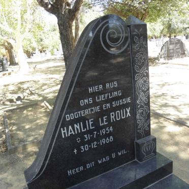 ROUX Hanlie, le 1954-1968