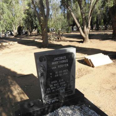 ROOYEN Jacobus Marthinus, van 1963-1991