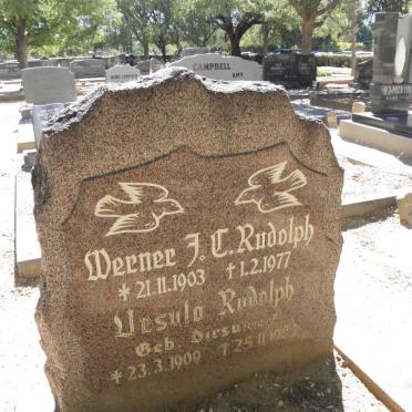 RUDOLPH Werner J.C. 1903-1977 &amp; Ursula DIRSUWEIT 1909-1983
