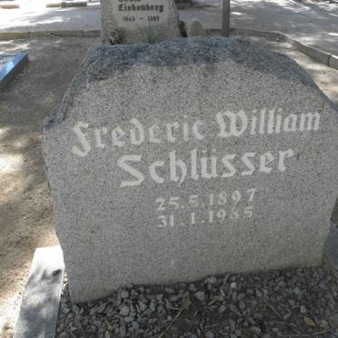 SCHLÜSSER Frederic William 1897-1985
