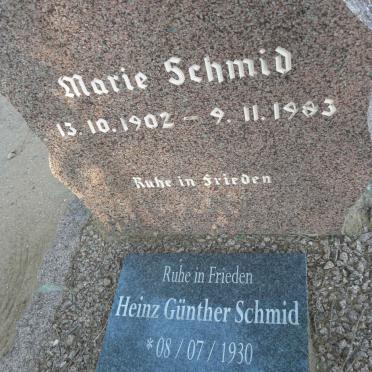 SCHMID Marie 1902-1983 :: SCHMID Heinz Günther 1930-2009