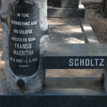 SCHOLTZ Francis Magritha 1922-1998