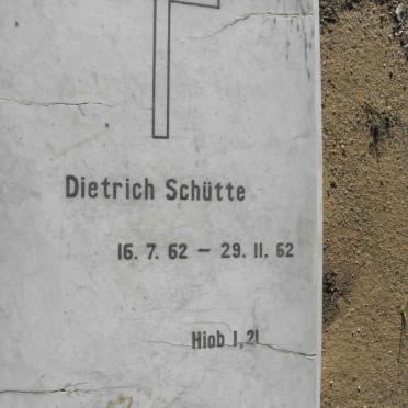 SCHÜTTE Dietrich 1962-1962