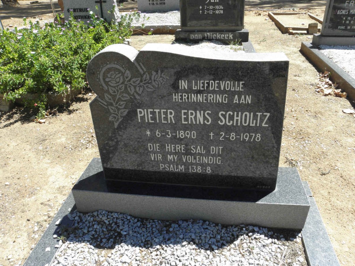 SCHOLTZ Pieter Erns 1890-1978