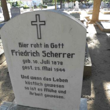 SCHERRER Friedrich 1878-1944