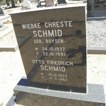 SCHMID Otto Friedrich 1933-1983 &amp; Wiebke Chreste BOYSEN 1937-1981