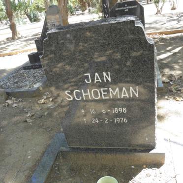 SCHOEMAN Jan 1898-1976
