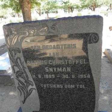 SNYMAN Petrus Christoffel 1889-1954