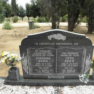 SOWDEN Otto Erich 1907-1992 &amp; Johanna Maria 1911-1989